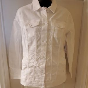 NWT Small LULAROE Jaxon denim JACKET White